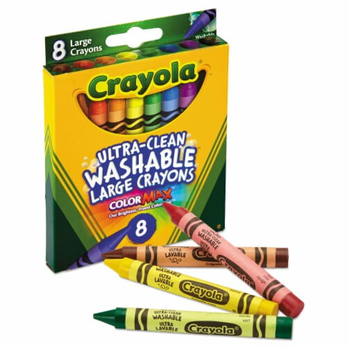 2X - Crayola Ultra Clean Washable Large Crayons 8 pk