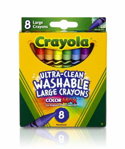 2X - Crayola Ultra Clean Washable Large Crayons 8 pk