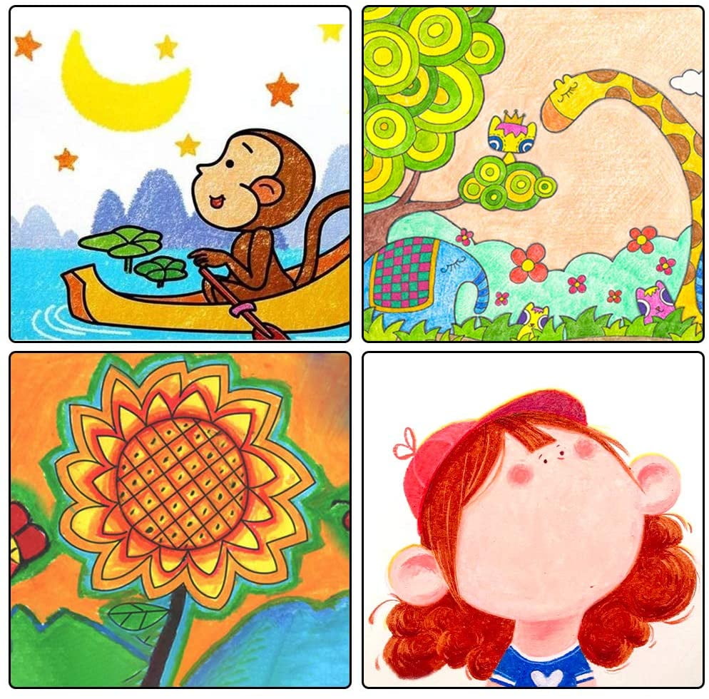 24 Colors Gel Crayons , Shuttle Art Non-Toxic Twistable Crayons Set for Coloring, Crayon-Pastel-Watercolor Effect, Ideal for Paper